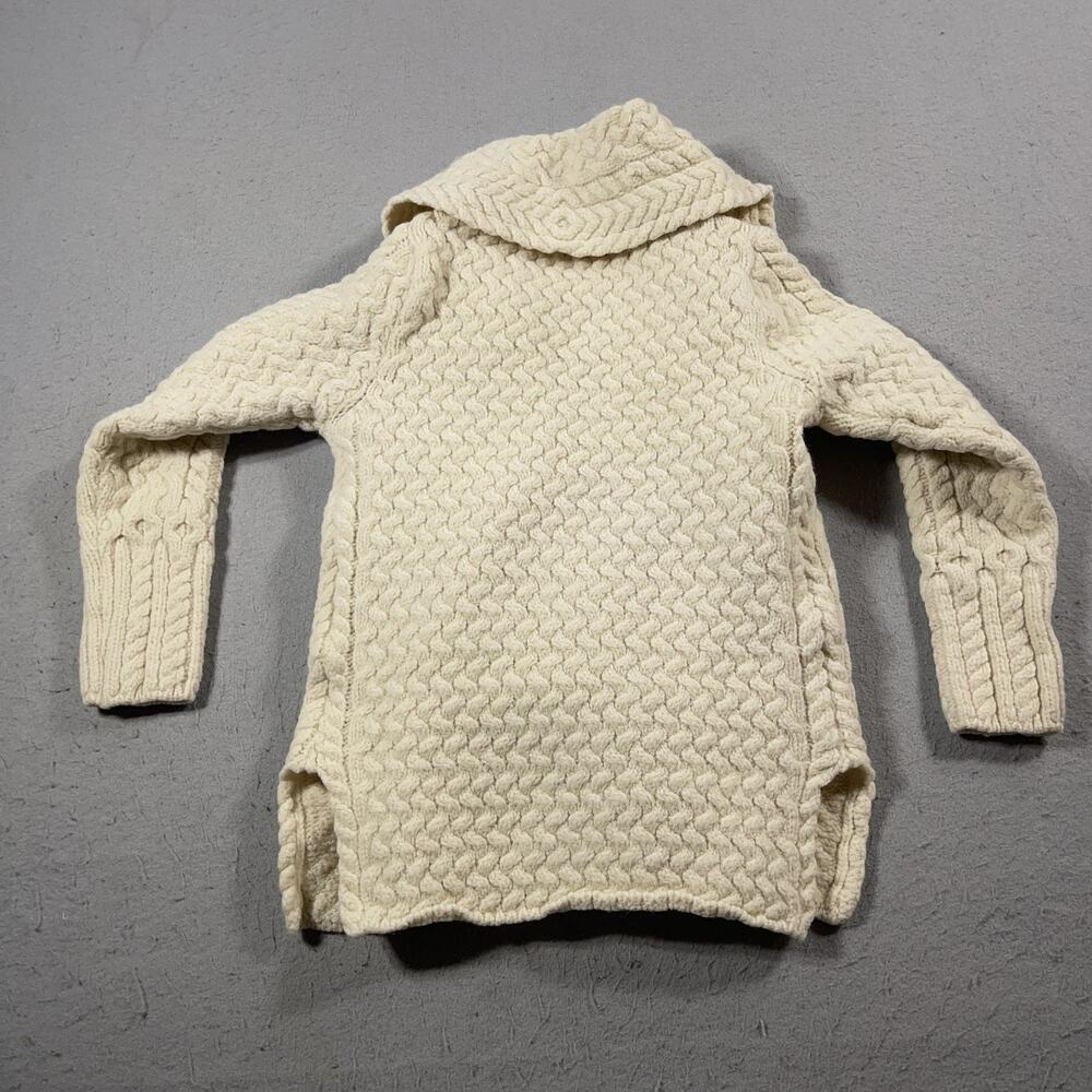 Aran Sweater Market Cardigan Womens Small Knit Wool Ireland Warm Pullover Sweate - Picture 7 of 7